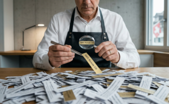 Ein mann sucht nach Homeoffice Job Inseraten.